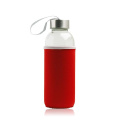 Stikla pudele ar metāla vāku un neoprēna uzmavu / Neobottle, sarkans