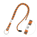 Metāla regulējama terilēna cauruļveida aukliņa ar drošības aizdari / Poley, Fluorescējoši oranža