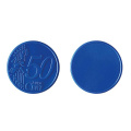 € 0,50 čips iepirkumu ratiņiem, PS plastmasa / Coin 50, Karaliski zils
