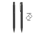 Gumijota alumīnija lodīšu pildspalva / Aluru, melns