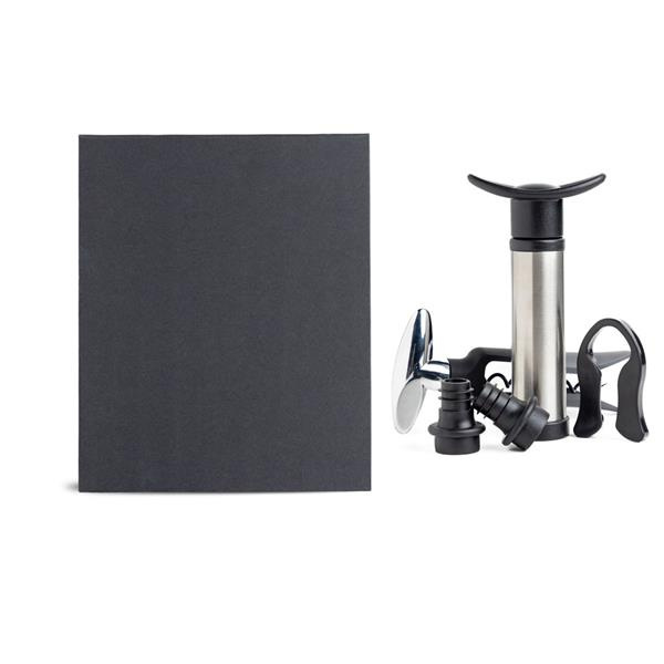 Vīna komplekts ar sūkni un vakuuma aizbāžņiem, korķviļķi un kapsulu griezēju / Winelux, produkta attēls