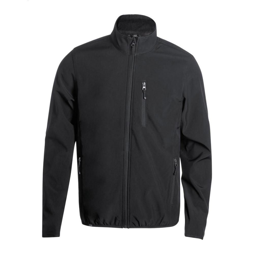 Timber – RPET softshell jaka, melns, produkta attēls