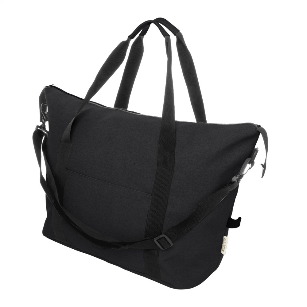 Rebyss Travel – pārstrādāta audekla ceļojumu soma, melns, produkta attēls
