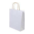 Papbag M – papīra dāvanu maisiņš, vidēja izmēra, balts