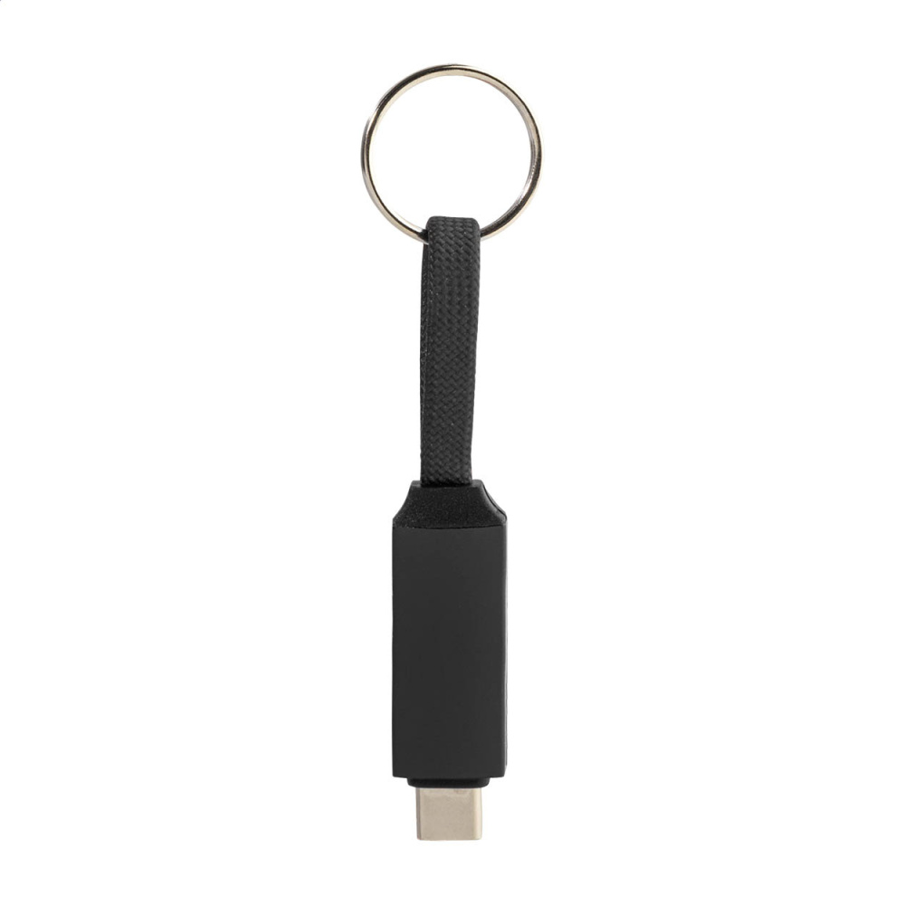 Keycab – atslēgu piekariņš 60 W USB-C kabelis, melns, produkta attēls