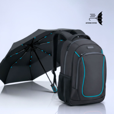 Dynamic komplekts: biznesa mugursoma 15” un automātiska lietussargs, tirkīza, produkta attēls
