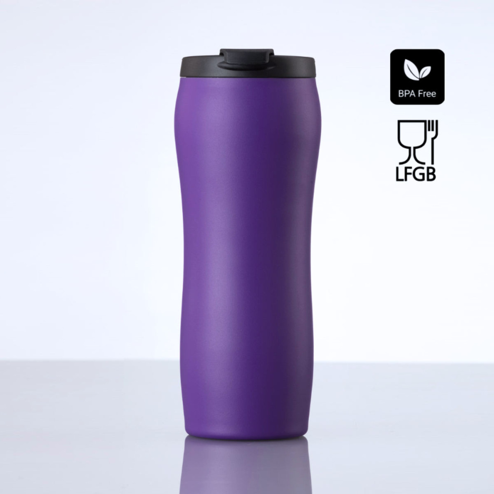 Primo Set: vakuuma krūze 400 ml un automātiskais lietussargs, violets, papildu skats 2