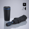 Travel Set: termokrūze 370 ml un automātiskais lietussargs, zils