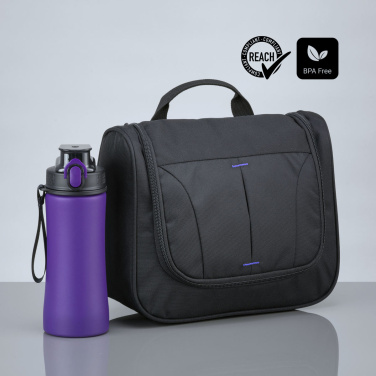 Primo Urban Set: kosmētikas somiņa un ūdens pudele 550 ml, violets, produkta attēls