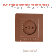 Pēc pasūtījuma izgatavota šokolādes Choco4Mat kontaktligzda