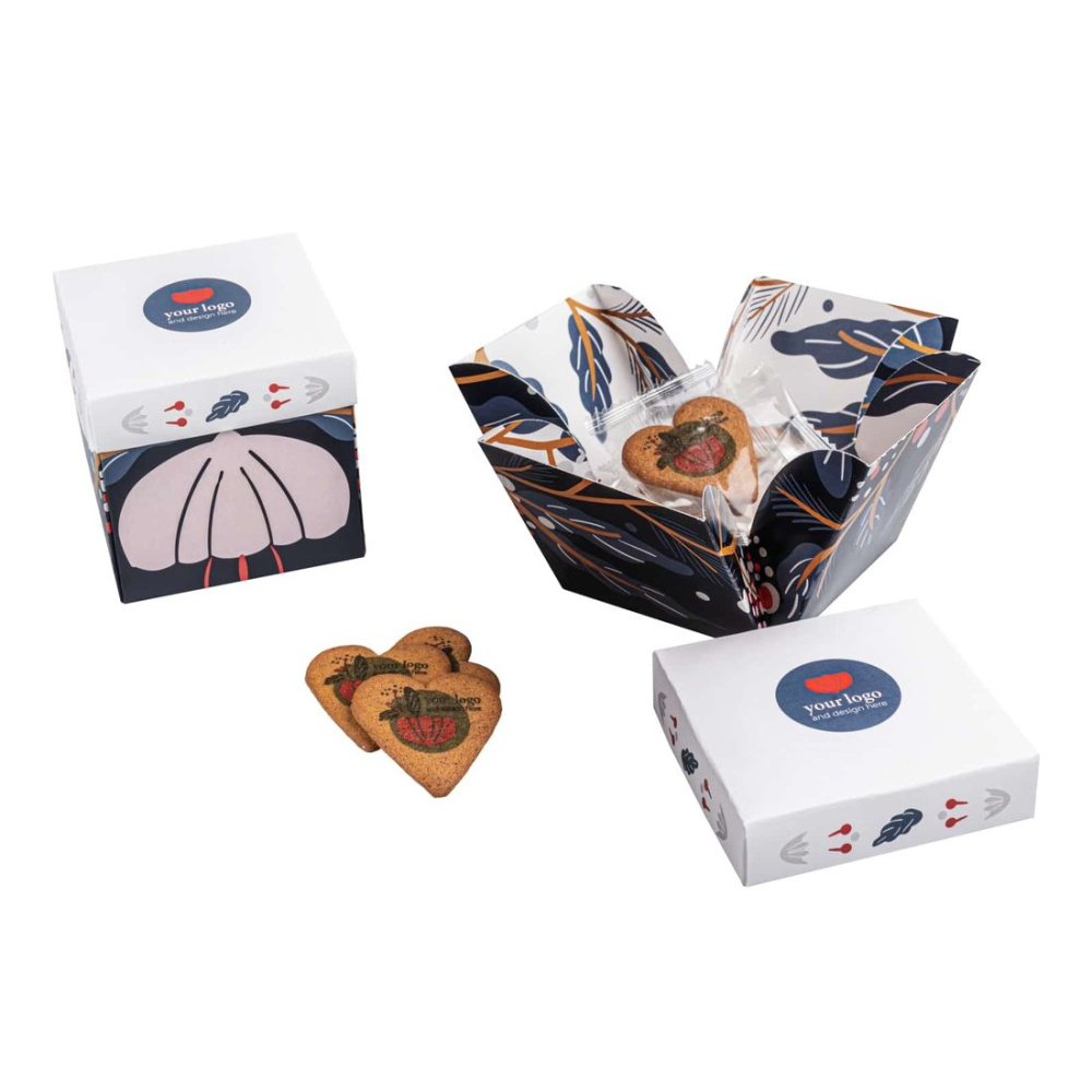Reklāmas sīkdatņu logotips Sīkdatņu sirds dāvana, produkta attēls (1)