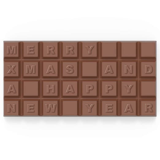 Šokolādes konfekšu komplekts ar tekstu "Choco" (4 līnijas) aploksnē, atsevišķi Ziemassvētki, produkta attēls (1)