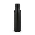 Acuara pudele pārstrādāts nerūsējošais tērauds 630ml. Divsienu un hermētiska, Melns