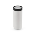 Senegālas ceļojumu krūze pārstrādāts nerūsējošais tērauds 400 ml. Dubultsienu un 360º bīdāms vāks., Balts