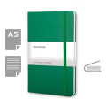 MOLESKINE piezīmju grāmatiņa, aptuveni A5 izmērs, zaļš