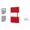 MOLESKINE piezīmju grāmatiņa, aptuveni A5 izmērs, sarkans