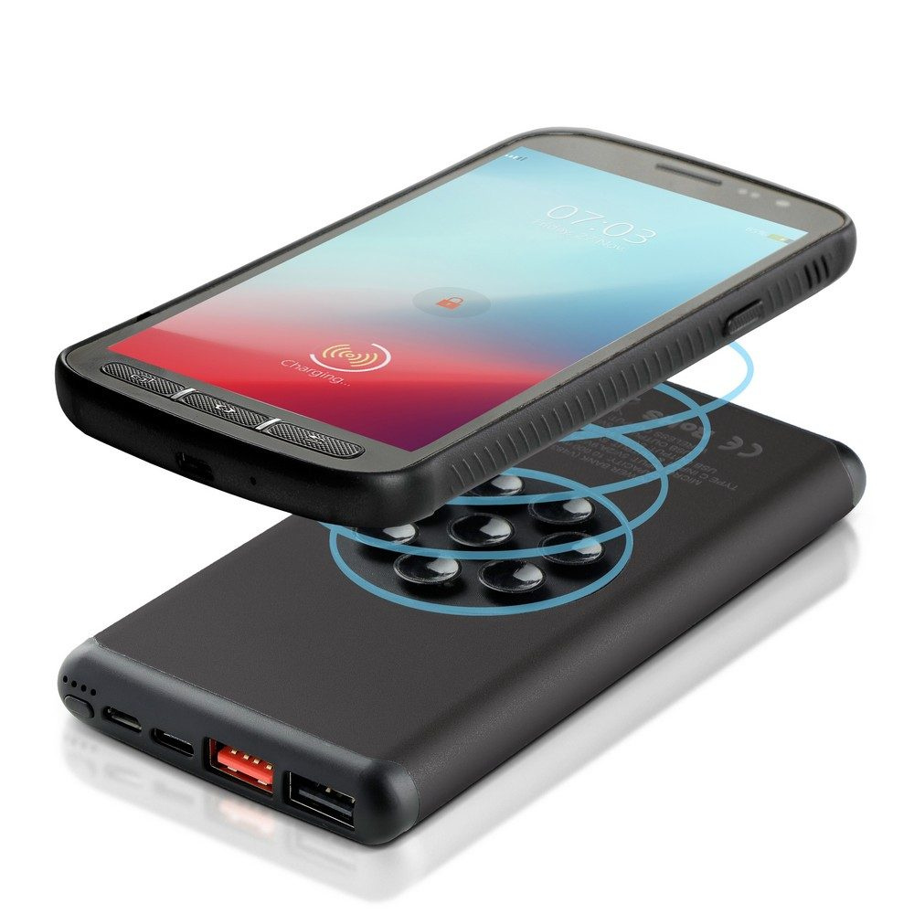 Bezvadu pārnēsājamais akumulators 10000 mAh Mauro Conti ar piesūcekņiem, bezvadu lādētājs 10 W | Stef, produkta attēls (1)