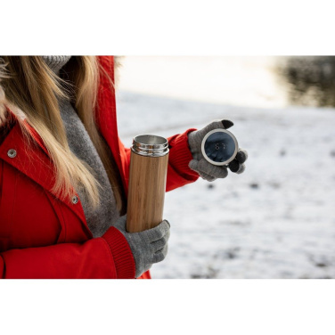 Bambusa termoss 500 ml ar sietu un skārienjutīgu digitālo dzēriena temperatūras displeju | Georgia, produkta attēls (4)