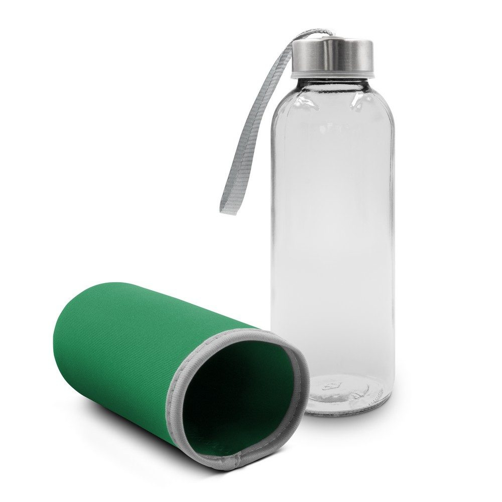 Stikla pudele 420 ml ar maisiņu | Bob, zaļš, produkta attēls (1)