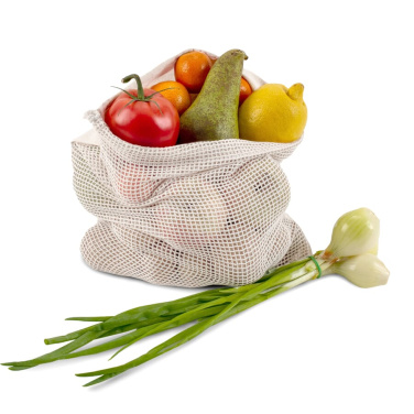 Atkārtoti lietojams pārtikas maisiņš OEKO-TEX® dabīgā kokvilna 30x40 cm, ekru, produkta attēls (2)
