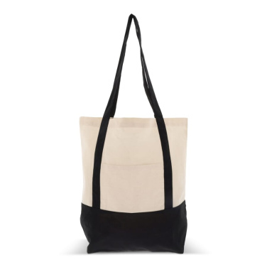 Iepirkumu soma OEKO-TEX® kokvilna 140g/m² 40x10x35 cm, melns, produkta attēls (2)