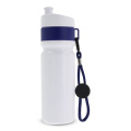 Sporta pudele ar malu un aukliņu 750 ml, balta / Tumši zila