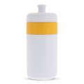 Sporta pudele ar malu 500 ml, balts / dzeltens