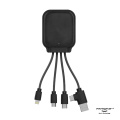 4001 | Xoopar Iné Gamma NFC Powerbank ar uzlādes kabeļiem 3000mAh, melns