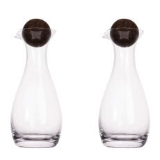 Sagaform Nature eļļas/etiķa karafe ar korķa aizbāžņiem 2 gab. 300 ml