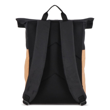 Rolltop mugursoma korķis & R-PET 18L, melns, produkta attēls (3)