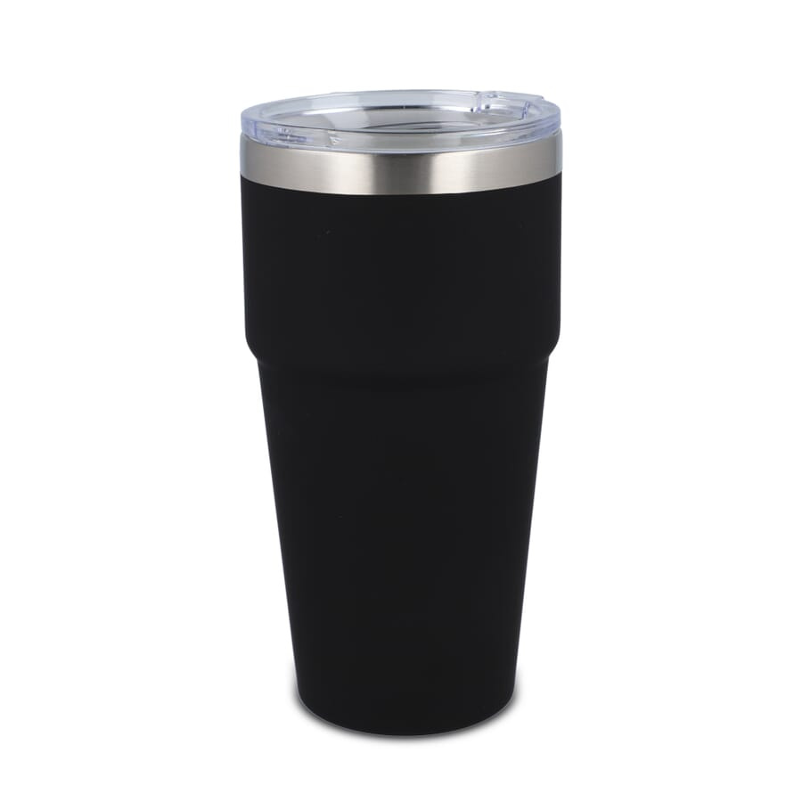 T-keramikas mīksta automašīnas krūze 500 ml, melns, produkta attēls (1)