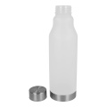 R-PET pudele ar matētu pārklājumu 600 ml, ekru / Balts