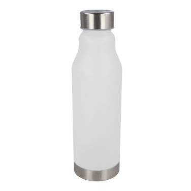 R-PET pudele ar matētu pārklājumu 600 ml, ekru / Balts, produkta attēls (2)