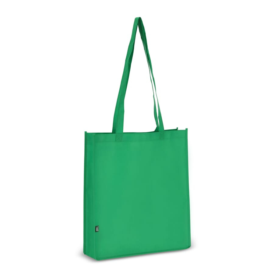 R-PET neausta pārnēsāšanas soma 38 x 9 x 42 cm 75 g/m², zaļš, produkta attēls