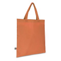 R-PET pārnēsāšanas soma neaustiem īsiem rokturiem 38 x 42 cm 75 g/m², oranžs