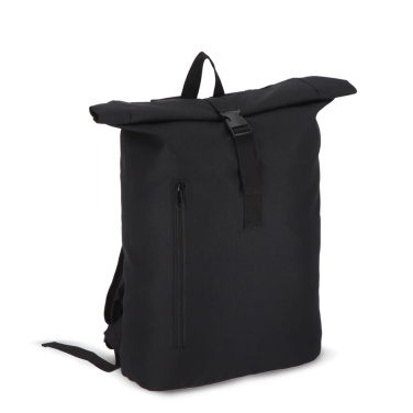 R-PET 600D Rolltop mugursoma 20L, melns, produkta attēls (2)