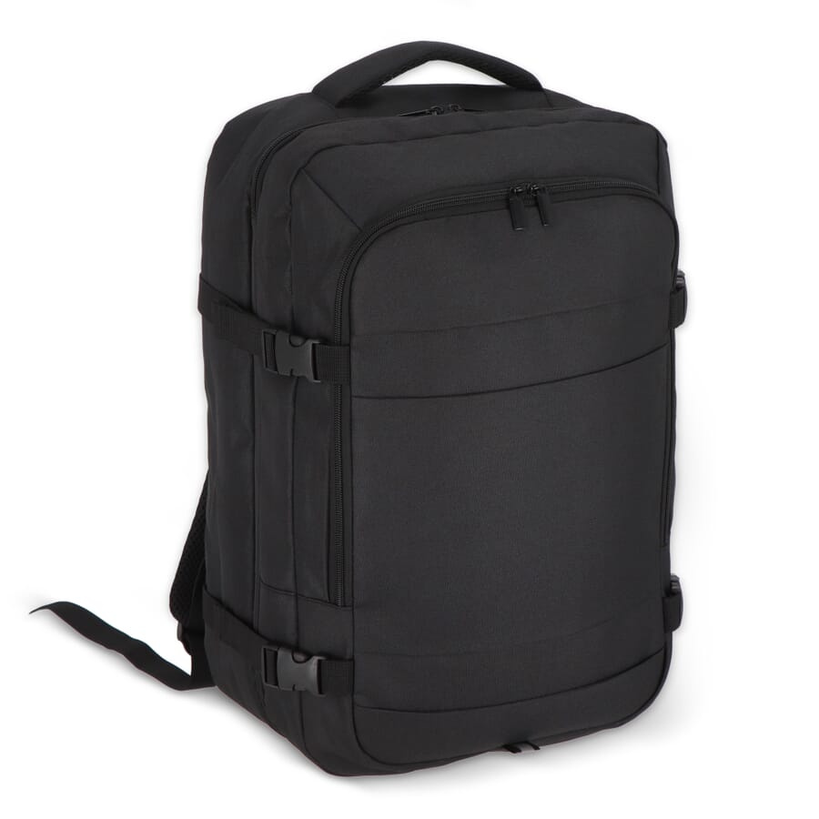 R-PET 600D nakts mugursoma 22L, melns, produkta attēls (1)