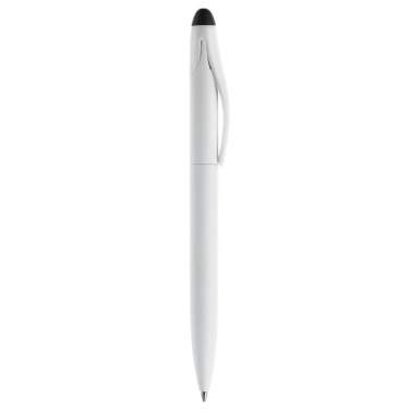 Lodīšu pildspalva Touch stylus cietā krāsā, balts / melns, produkta attēls (2)