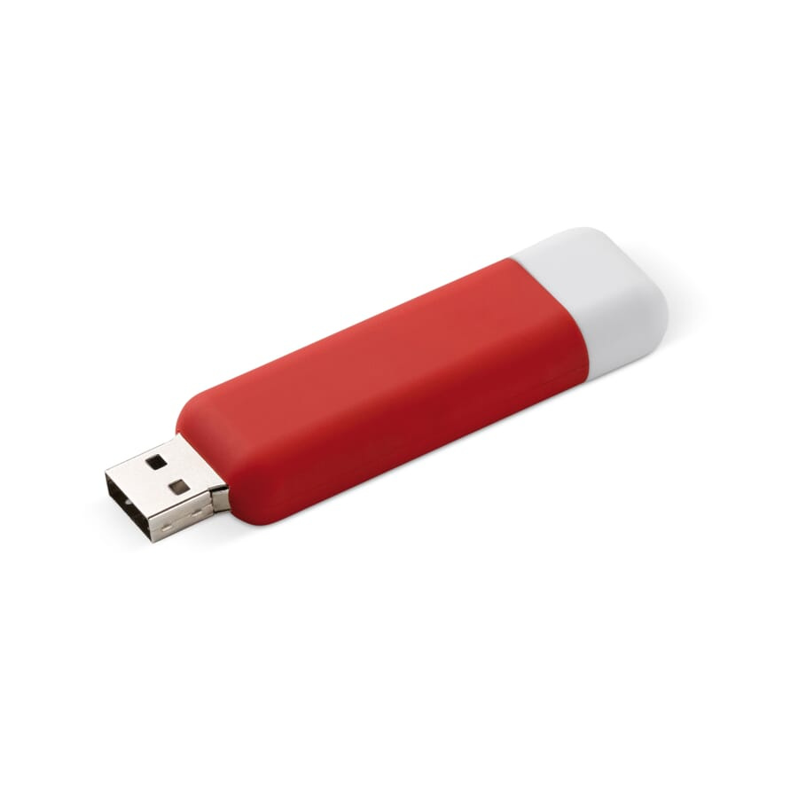 Modulāra USB 8GB, sarkans / balts, produkta attēls (1)
