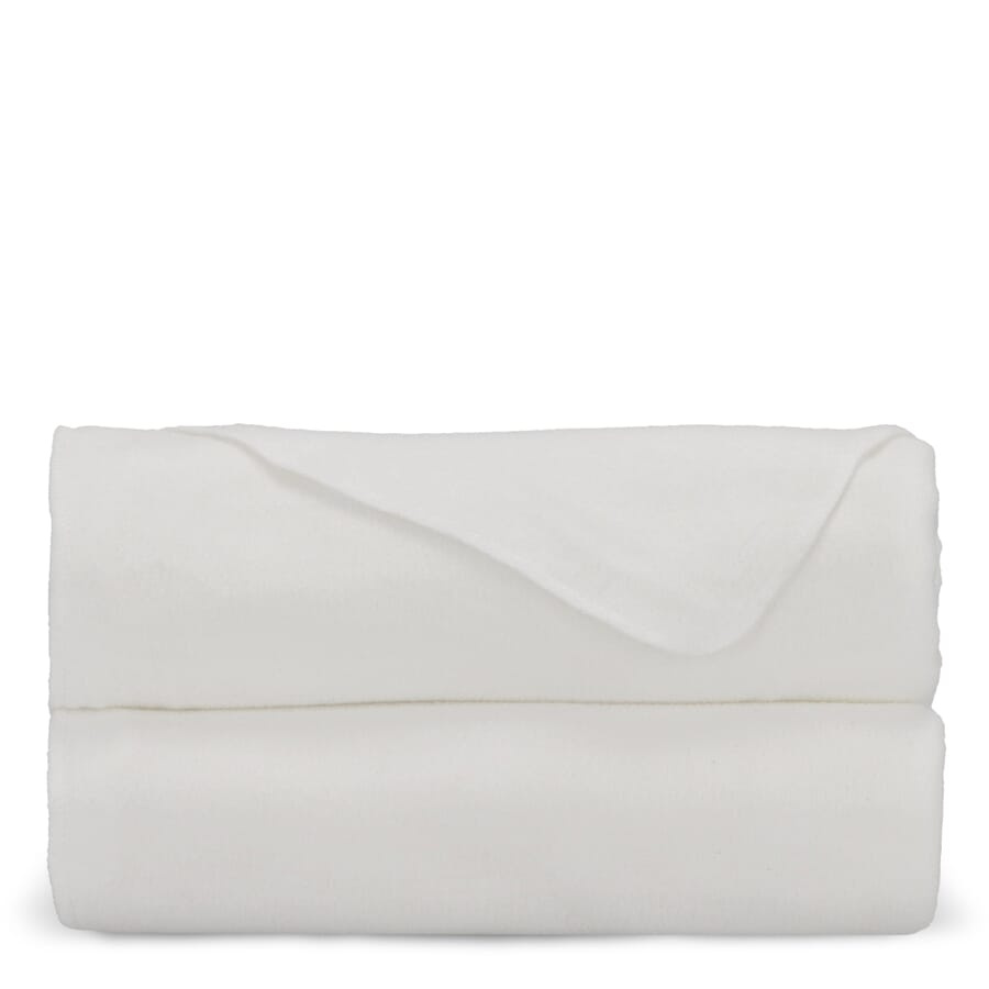 R-PET flīsa sega sublimācijai 120 x 150 cm 250 g/m², balts, produkta attēls (1)