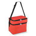R-PET 600D divu nodalījumu aukstumsoma 30 x 20 x 24 cm 12 l, sarkans