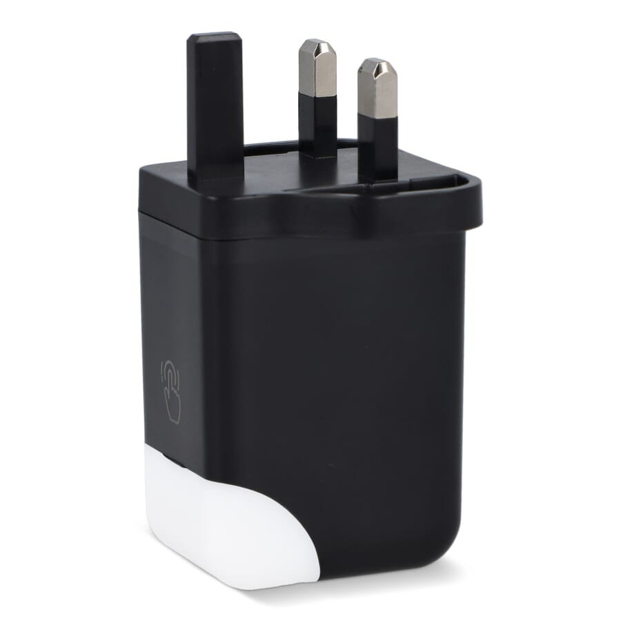 Xoopar ICE-G 65W GaN strāvas adapteris ar Lielbritānijas spraudni, melns, produkta attēls (1)