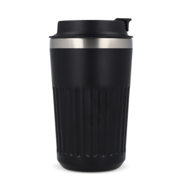 Pārstrādāta nerūsējošā tērauda termosa kafija līdzņemšanai 400 ml, melns, produkta attēls (4)