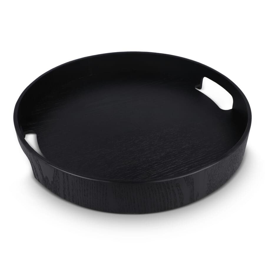 Sagaform Hanna apaļā paplāte 35 cm, melns, produkta attēls (1)