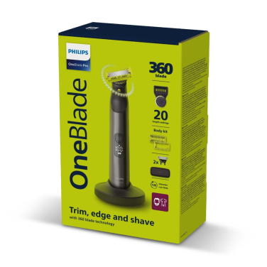 QP6652/61 Philips OneBlade Pro 360 sejas un ķermeņa trimmeris, melns, produkta attēls (4)