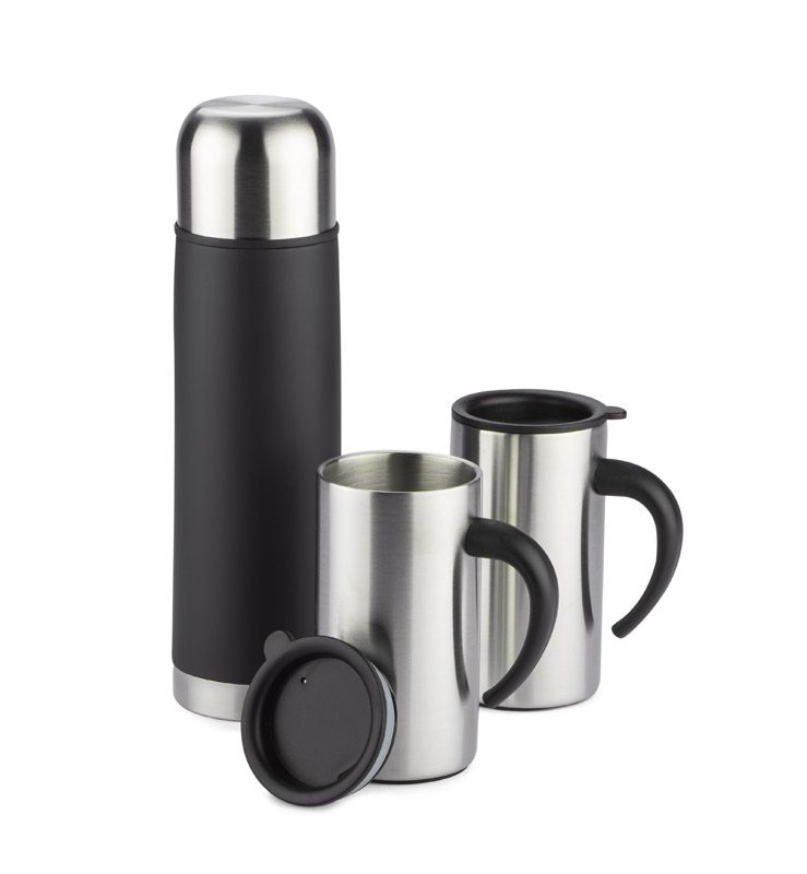 Dāvanu komplekts ACON (termoss 500 ml un 2 ceļojumu krūzes 260 ml), produkta attēls