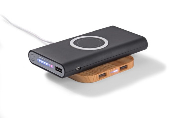 Powerbank DOUBLE 8000 mAh, produkta attēls, melns (4)