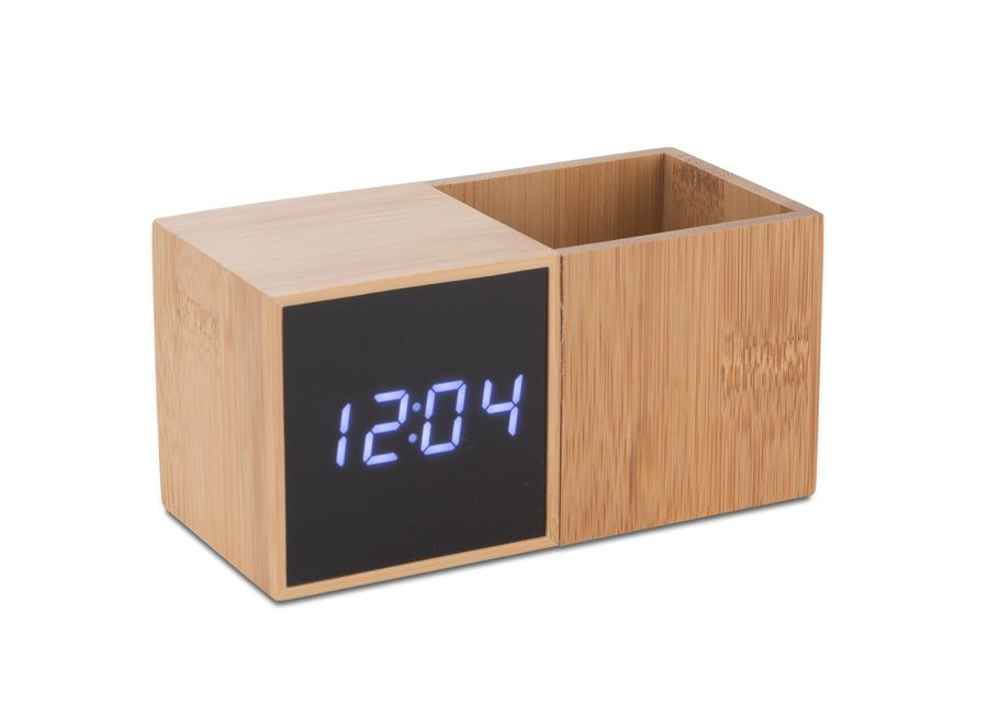 Galda pulkstenis ar organizatoru BAMBOO, produkta attēls