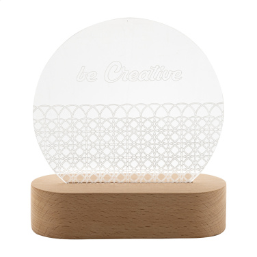 Woodify – LED gaismas trofeja, apaļa, caurspīdīgs, produkta papildu skats 3