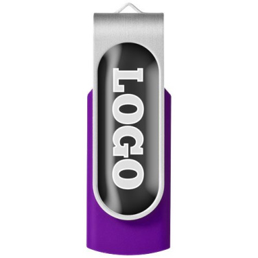 Rotate USB zibatmiņa ar kupolveida uzlīmi – violets, 32GB, produkta attēls (3)